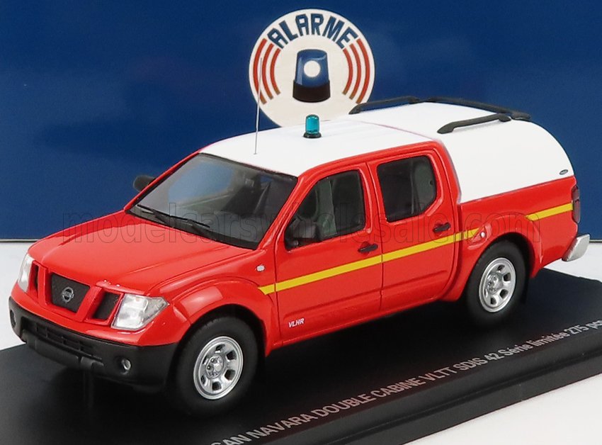 Miniature Nissan Navara Double Cabine – Pompiers – Alarme – Échelle 1/43 – Neuf