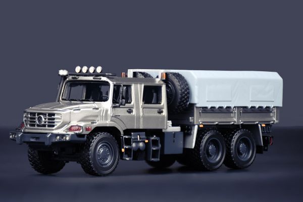 1:43 Mercedes Zetros 6×6 ベンツゼトロス MERCEDES-BENZ Zetros 6x6 double cab covered carrier
