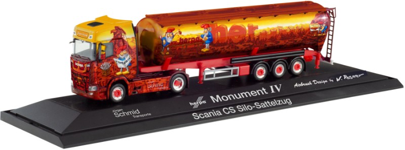 Scania CS 20 high roof silo semitrailer 